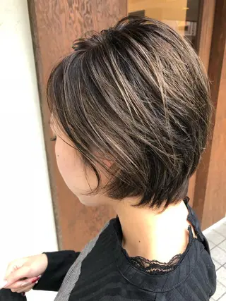 ショート カラー 艶髪育成サロン 京橋 shinのヘアスタイル