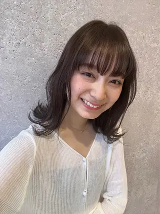 おしゃれ暖色カラー ゆあんのヘアスタイル