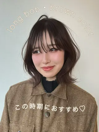 カラー けいし🐬ボブ 美髪縮毛矯正のヘアスタイル