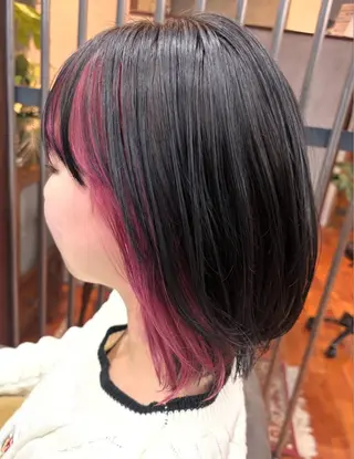 ミディアム カラー ヘアアレンジ 烏山 達也のヘアスタイル