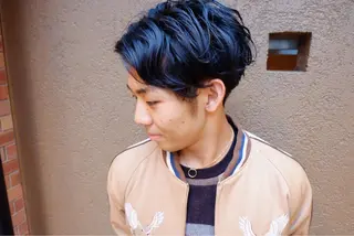 ショート カラー パーマ ヘアアレンジ メンズ ちこ .のヘアスタイル