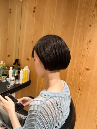 ショート カラー スキバサミを使わない カット🌼唯🌼のヘアスタイル