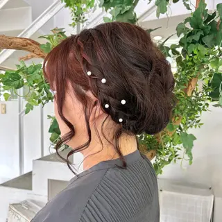 ミディアム ヘアアレンジ 山田 里美のヘアスタイル
