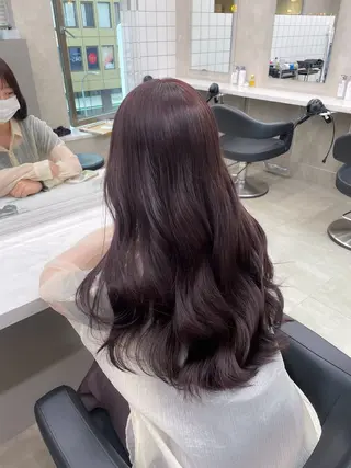 ロング カラー 抜け感レイヤー︴ ニュアンスカラーのヘアスタイル