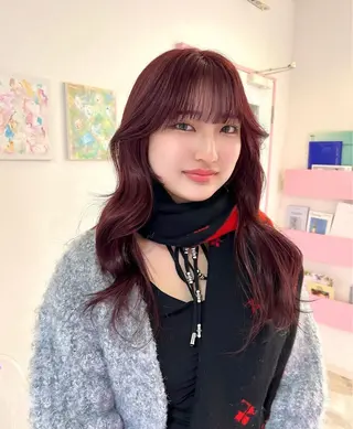 ロング ナナ♡レイヤーカット ♡似合わせカラーのヘアスタイル