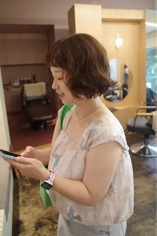ショート カラー パーマ 西山 紗耶香🪽 透明感カラー/ボブのヘアスタイル