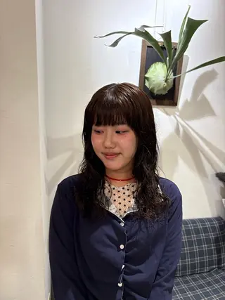 ロング パーマ 竹口 莉央のヘアスタイル
