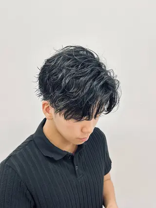 ミディアム パーマ メンズ 🏁メンズパーマ/ RYOYAのヘアスタイル