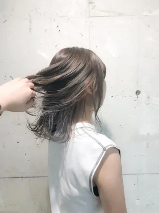 ミディアム カラー パーマ ヘアアレンジ メンズ キッズ ネイル マツエク・マツパ 当日予約⭕️ Rene’のヘアスタイル
