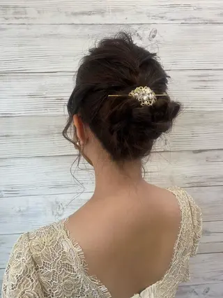 セミロング カラー ヘアアレンジ FAAM Tsuneのヘアスタイル