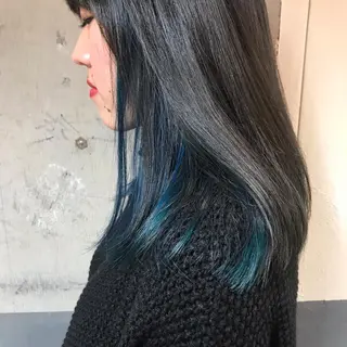 セミロング kiyono ⭐︎ダブルカラーのヘアスタイル