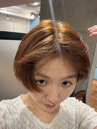 ショート カラー 暖色/パーマ 🌼クニトウメイのヘアスタイル