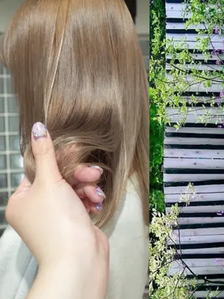 ミディアム カラー 表参道 /ハイトーン SAKIのヘアスタイル