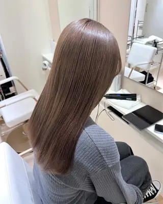 ロング カラー NANO/ ブリーチ×レイヤーのヘアスタイル