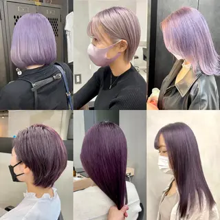 ミディアム カラー ブリーチ&髪質改善 TAIGAのヘアスタイル