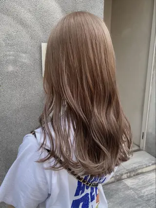 カラー 透明感♡グレージュ ♡ミルクティー♡のヘアスタイル