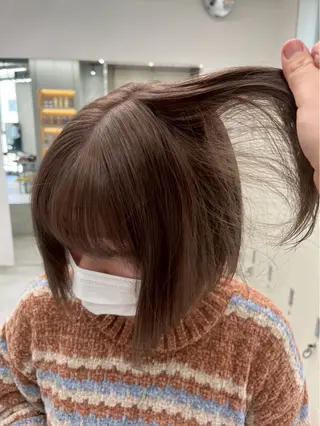 ミディアム カラー ハイトーンカラー🐬 えりかのヘアスタイル