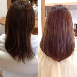 セミロング パーマ 高畑×縮毛矯正 松下直揮のヘアスタイル