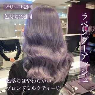 ロング カラー ヘアアレンジ メンズ キッズ マツエク・マツパ ブリーチの髪様 MASATOのヘアスタイル