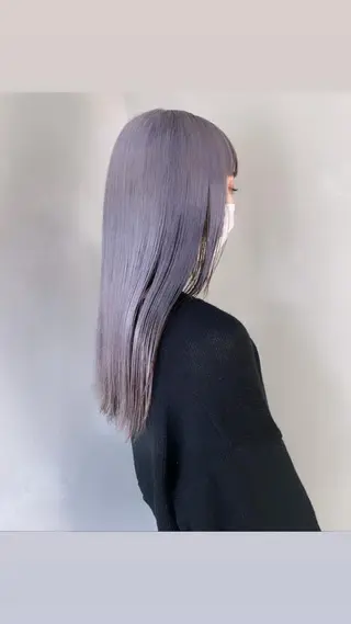 ロング カラー 赤みゼロ/透明感 カラー🌿KANTAのヘアスタイル