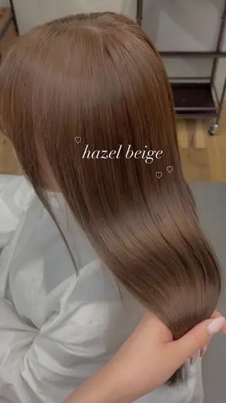 カラー nanami🏷🤎 ベージュのヘアスタイル