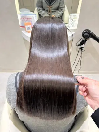 カラー ブリーチなし艶カラー /韓国風艶髪カラーのヘアスタイル