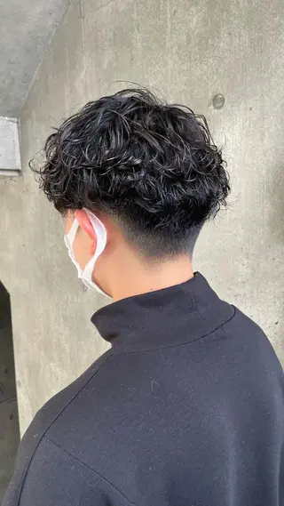 パーマ メンズ もりたみかこ 美容師お休み中のヘアスタイル