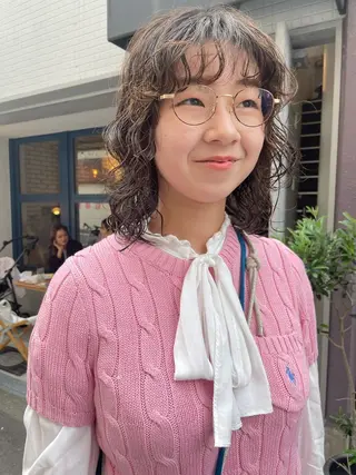 ショート パーマ やまさきえりこ ニュアンスパーマのヘアスタイル