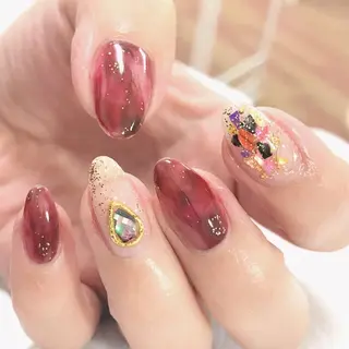 ロング ネイル ネイルHeaRich Noe 野江本店のネイルデザイン