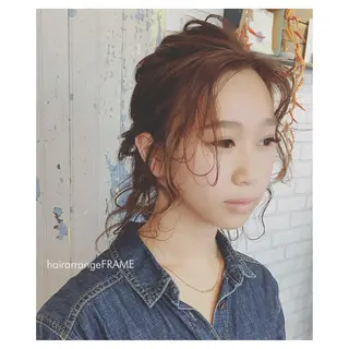 ミディアム ヘアアレンジ エイジングケア/大人 デザイン/FRAMEのヘアスタイル