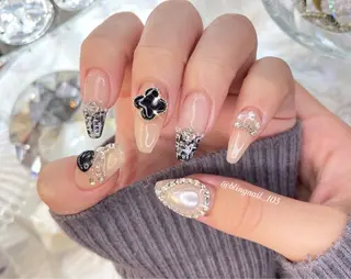 ネイル 24時まで❤︎韓国、 ワンホンネイルのネイルデザイン