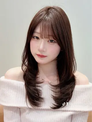 セミロング 🌼アユム/レイヤー ハッシュカット🌼のヘアスタイル