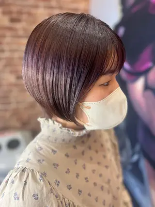 ミディアム カラー パーマ ヘアアレンジ メンズ キッズ ネイル マツエク・マツパ アイブロウ 久木原 ゆりのヘアスタイル