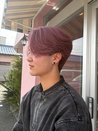 カラー メンズ ボブ&寒色🎐ᩚ 短髪 COCOROのヘアスタイル