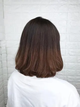 ミディアム カラー 髪質改善縮毛矯正 美容師✂️山崎竜二のヘアスタイル