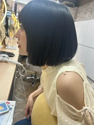 セミロング お顔周り/オリーブ/ Wカラー/mei大名のヘアスタイル