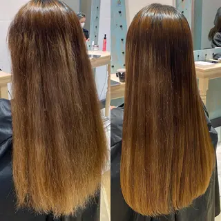 ロング 髪質改善 縮毛の達人 矢井由真のヘアスタイル