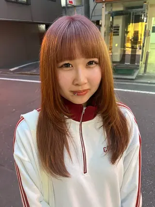 セミロング カラー ブリーチ/縮毛矯正 ❤️‍🔥シンノスケのヘアスタイル