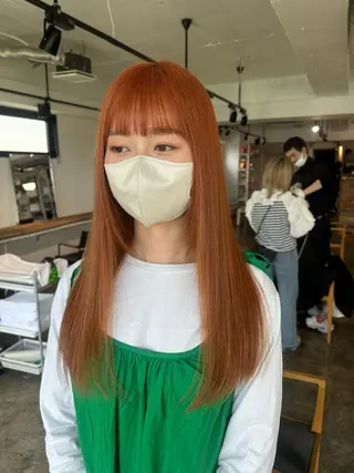 ロング カラー ✨艶ブリーチカラー ✨四ノ宮裕己のヘアスタイル