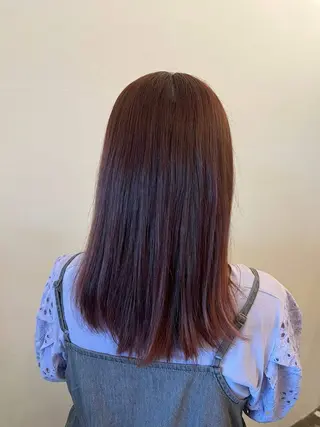セミロング 水戸/ブリーチカラー 中山りくのヘアスタイル