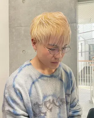 ショート カラー メンズ メンズモテパーマ💙 fuwaのヘアスタイル