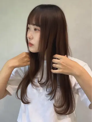 ロング モデル募集中/西梅田 naruka🍏のヘアスタイル