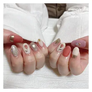ミディアム ネイル 🐾enen style 🐾のネイルデザイン