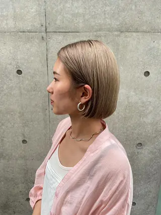 ショート カラー やまさきえりこ ニュアンスパーマのヘアスタイル