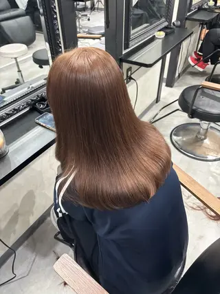 ロング ｶﾉ /暖色カラー/ バタフライレイヤーのヘアスタイル