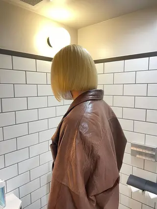 ショート カラー ボブ/レイヤーカット 縮毛矯正/コウキ新宿のヘアスタイル