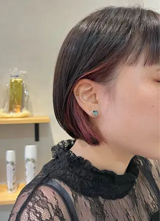 ショート カラー ヘアアレンジ IVY villa Suzu.のヘアスタイル
