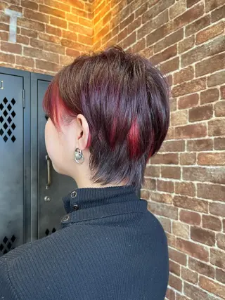 ショート カラー パーマ ヘアアレンジ メンズ キッズ ネイル マツエク・マツパ アイブロウ 久木原 ゆりのヘアスタイル