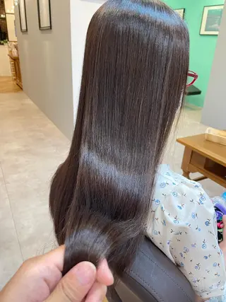セミロング カラー 阿見 大成のヘアスタイル