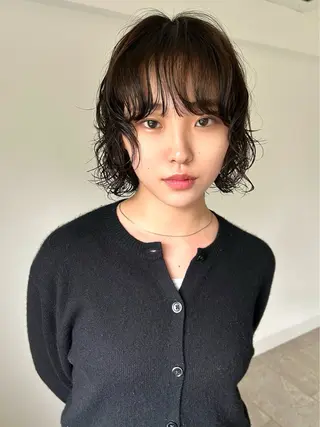 ミディアム パーマ tetohair 森田浩平のヘアスタイル